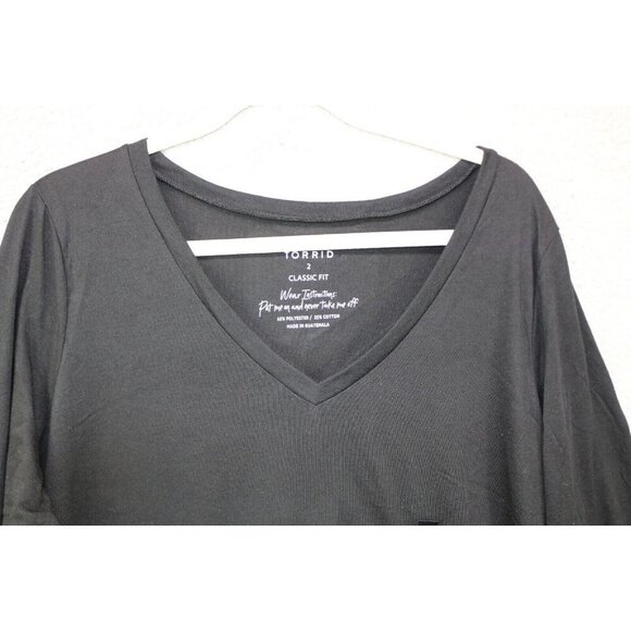 Torrid Classic Fit V-Neck Long Sleeve Tunic-Size 2X-New w/Tags - Picture 3 of 11